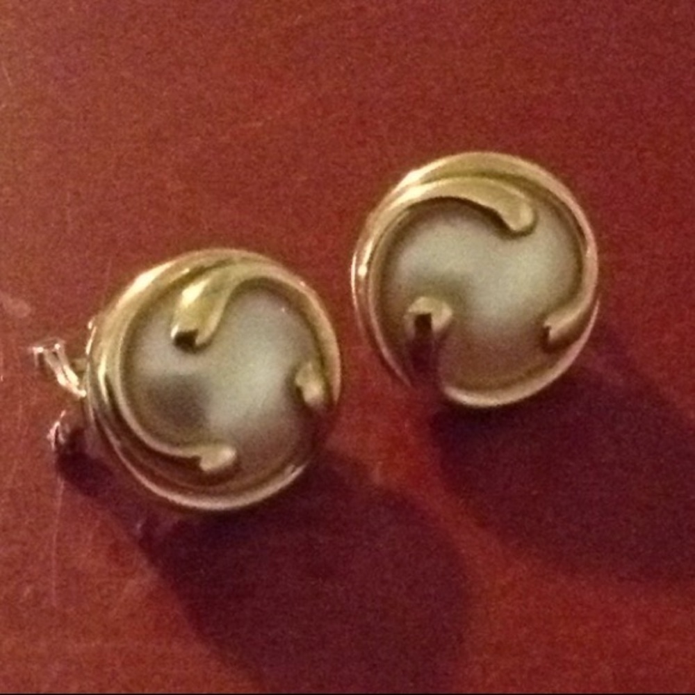 🌟14 Karate Gold & Pearl Earrings